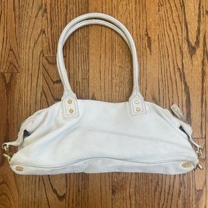 Celine Vintage White Leather Shoulder Bag
